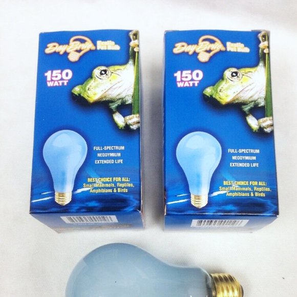 NEW 2-PACK DAY BRITE 150W A21 FROST NEODYMIUM PET HEAT FULL SPECTRUM LIGHT BULBS - Picture 2 of 8